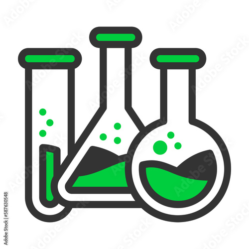 chemistry filled outline colored icon