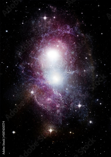 Obraz na płótnie galaxy in a free space. 3D rendering w salonie
