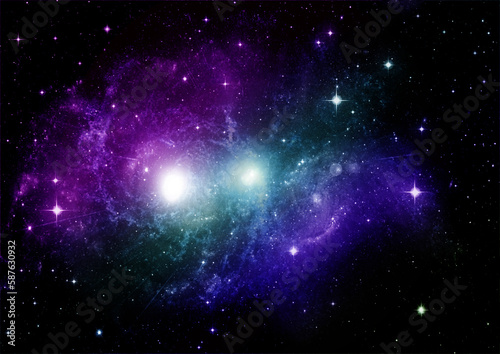 Obraz na płótnie galaxy in a free space. 3D rendering w salonie