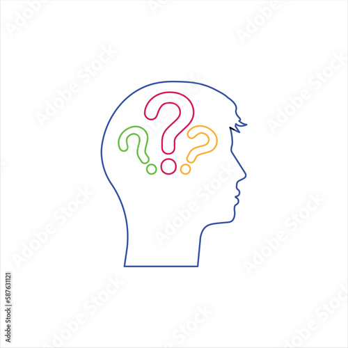 Wallpaper Mural Neon Question Head Torontodigital.ca