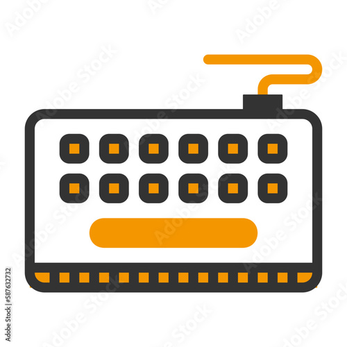 keyboard filled outline colored icon