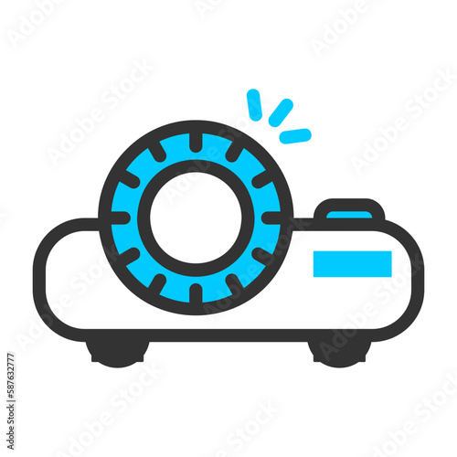 projector filled outline colored icon