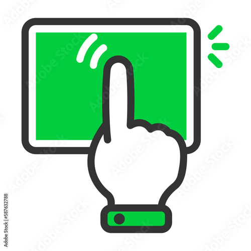 touchscreen filled outline colored icon