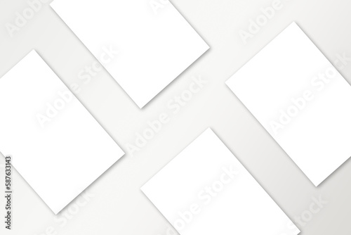 Abstract background. Four sheets of paper templates for print, advertising, social networks, presentations. No color.