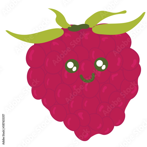 cute raspberry cartoon. Raspberry  fruit cartoon cute image