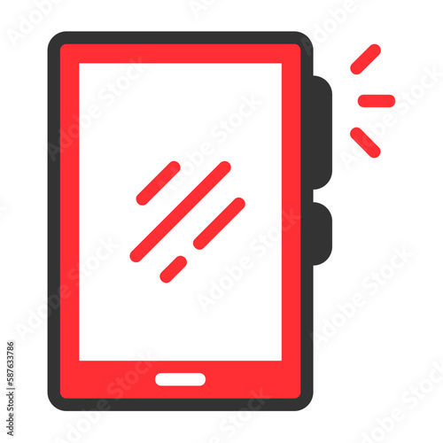 smartphone filled outline colored icon