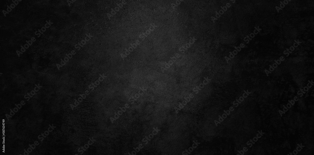 Old black background. Grunge texture. Dark wallpaper. Blackboard, Chalkboard, room Wall.