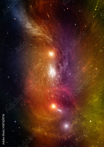 Obraz na płótnie galaxy in a free space. 3D rendering w salonie