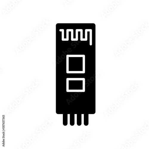 bluetooth module icon in glyph style