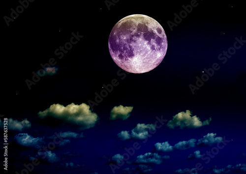 Obraz na płótnie The moon in the night sky w salonie