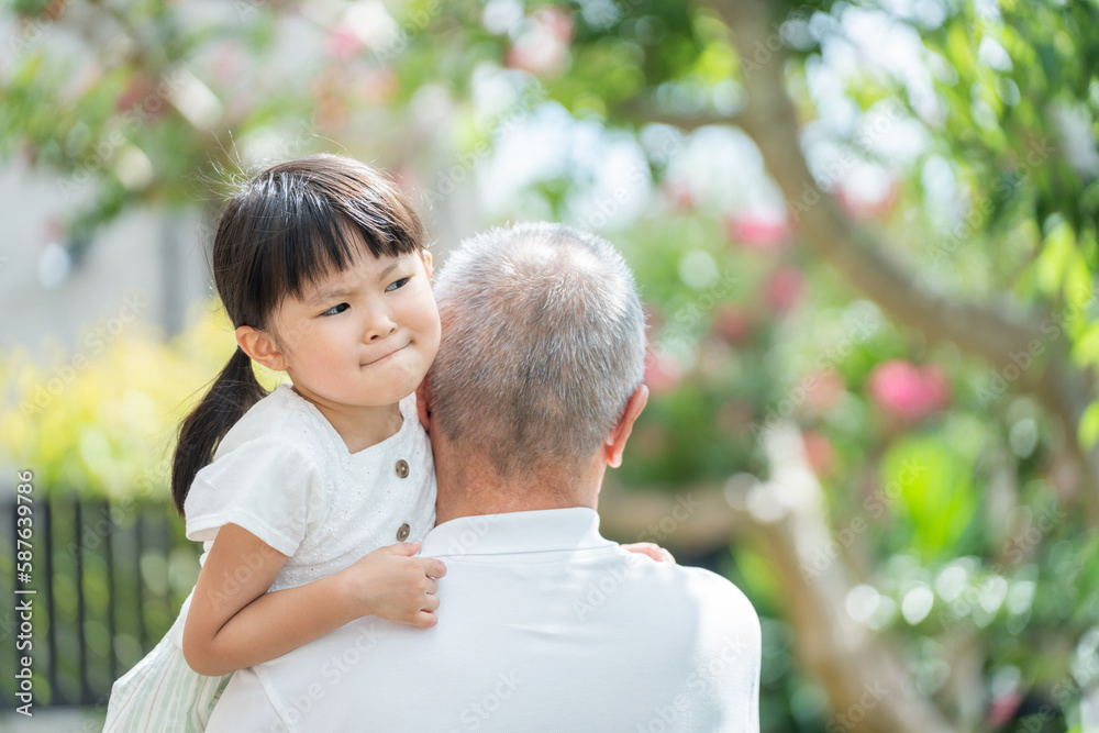 夏休みに祖父の家に帰省する孫(家族・ファミリー・育児・子育て) 夏休みに祖父の家に帰省する孫(家族・ファミリー・育児・子育て)