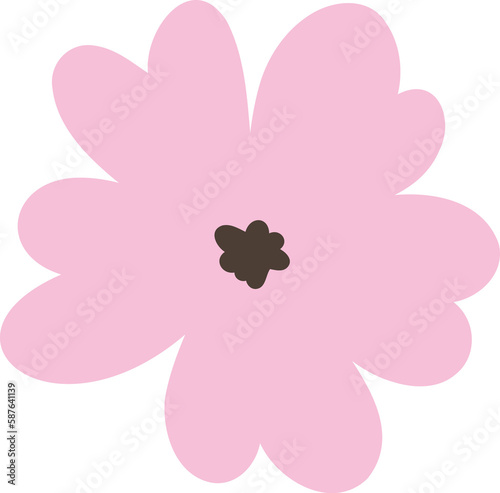 Flower cute hand drawn element clipart , summer vivid blossom floral clipart drawing PNG 