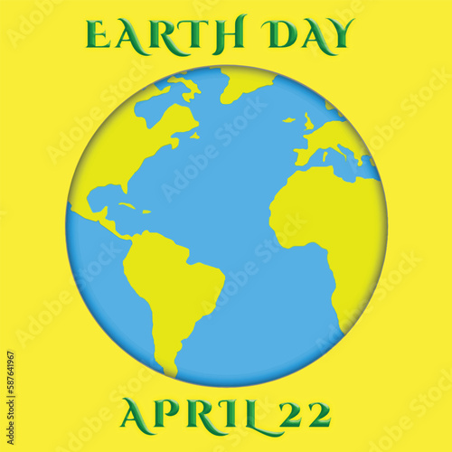 Earth Day. April 22. Vector illustration. Earth Day background.