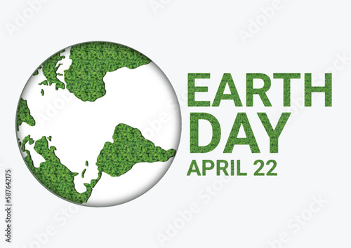 Earth Day 22 April. Vector illustration. World environment day concept.