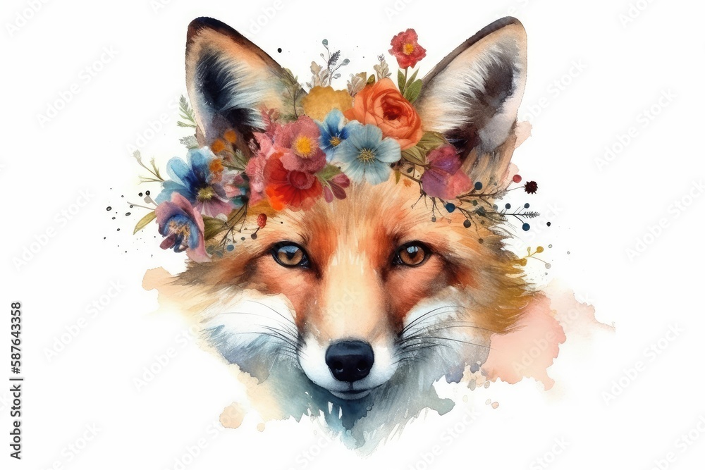 Naklejka premium red fox vulpes