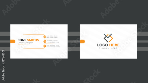 Latest Simple Double-sided Visiting card print template Design for Modern style. with Vector illustrator.