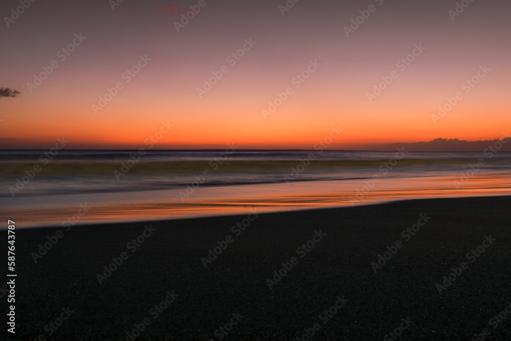 Perfect sunset spot at Seminyak Beach, Bali, Indonesia