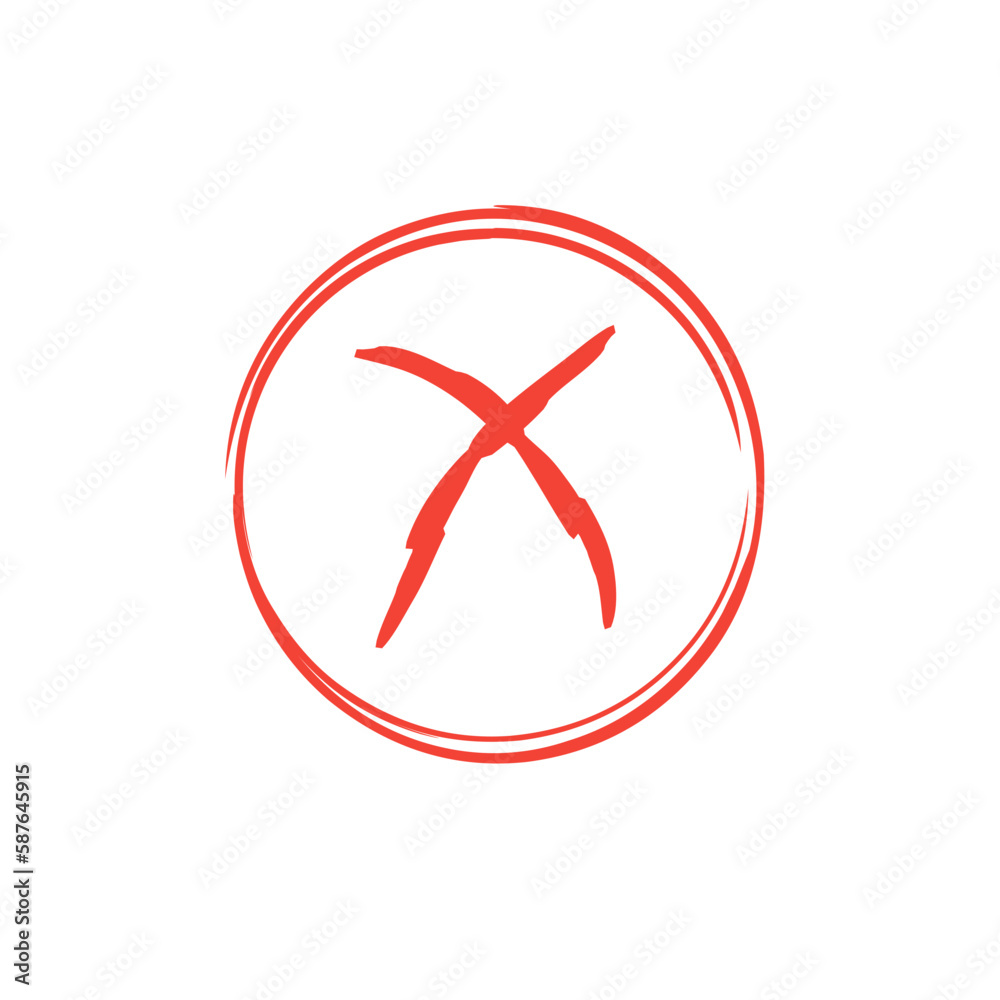 Obraz premium Hand drawn prohibition icon