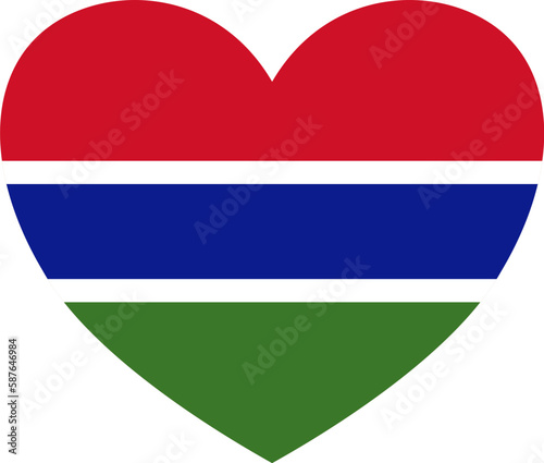 Gambia flag in heart shape isolated on transparent background Free Download Gambia flag in heart shape isolated on transparent background - GFXLoad
