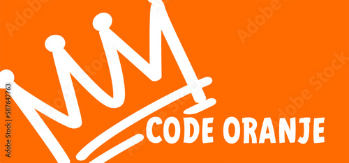 Cartoon sketch crown. Graffiti crown icon, Queen or king crowns. slogan code Orange background. Traditional festival on april. Holland, King's Day or Queen's Day. Dutch party sign. brush line.