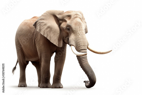 elephant isolated on white Ai generative art