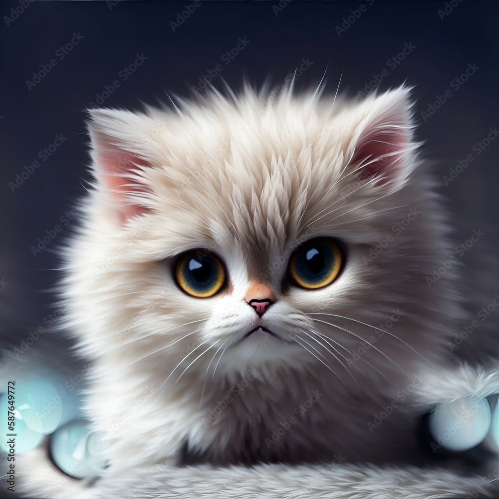 A little Persian Cat. Created using generative AI