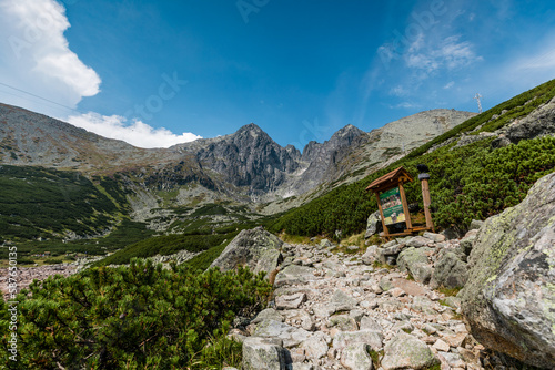 Beautiful  landscape of High Tatras with Lomnicky Peak (Lomnicky stit ) and Kezmarsky Peak, Slovakia
