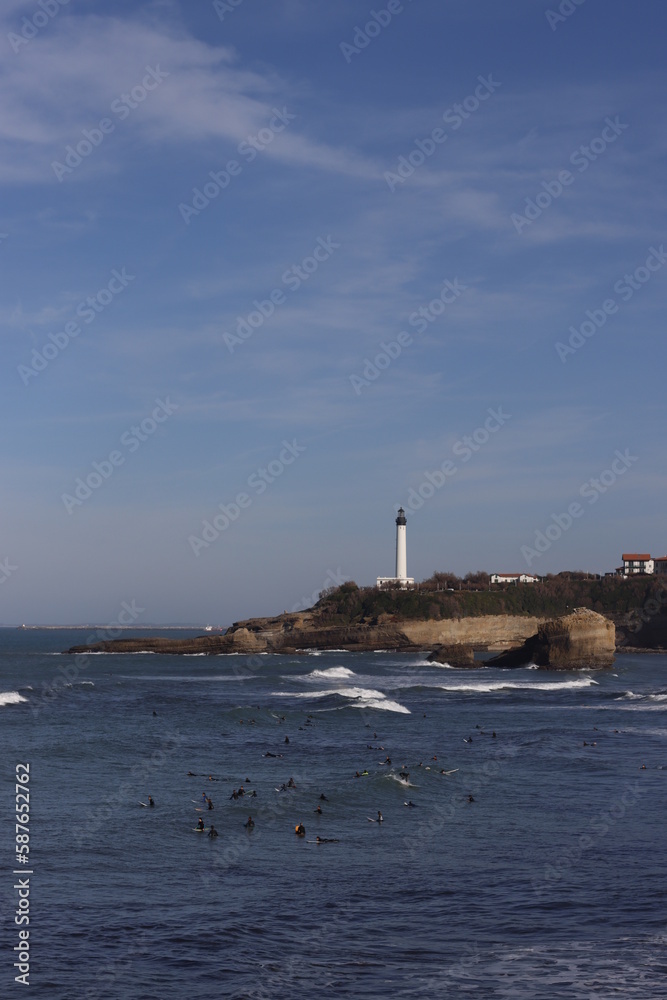 View of the shore of Biarritz