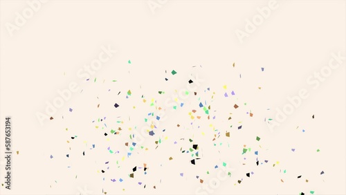 Multicolored Confetti Explosion Animation. Celebration Concept. 4K