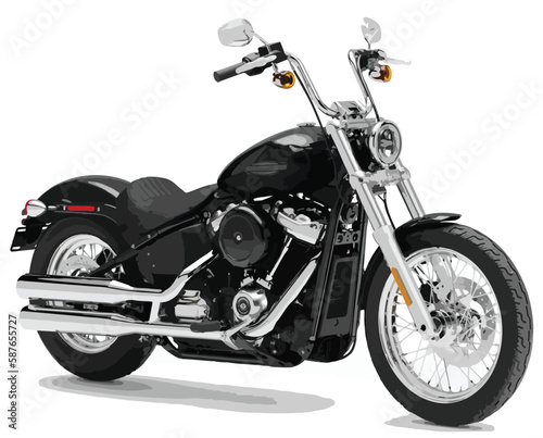 motorcycle isolated on white background