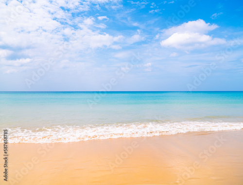 beach with sky and clouds