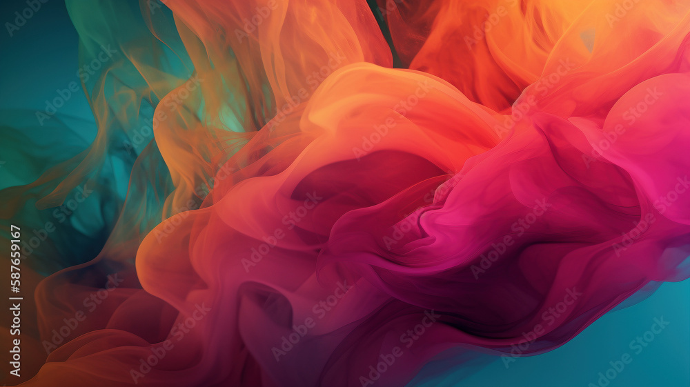 Obraz premium abstract wallpaper vibrant flames and smoke