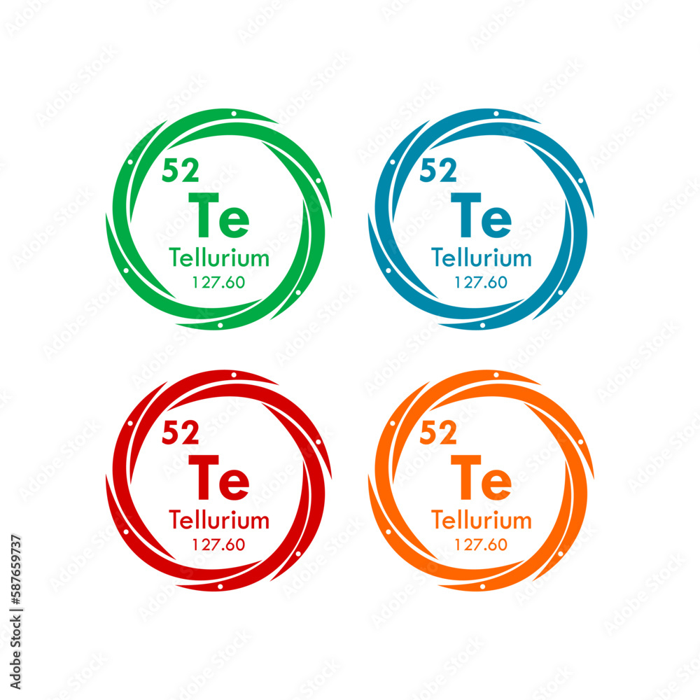 Fototapeta premium tellurium icon set. vector template illustration for web design