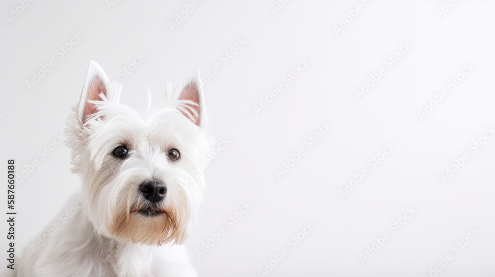 animal on the white Backgroundswayok West Highland White Terrier generative ai animal on the white Backgroundswayok West Highland White Terrier generative ai