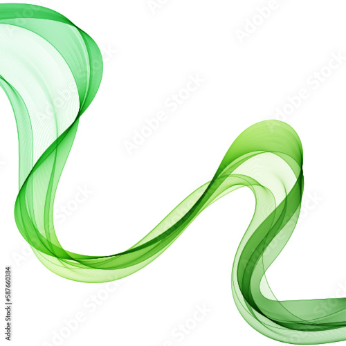 Green wave. Abstract illustration, vector graphics. eps 10