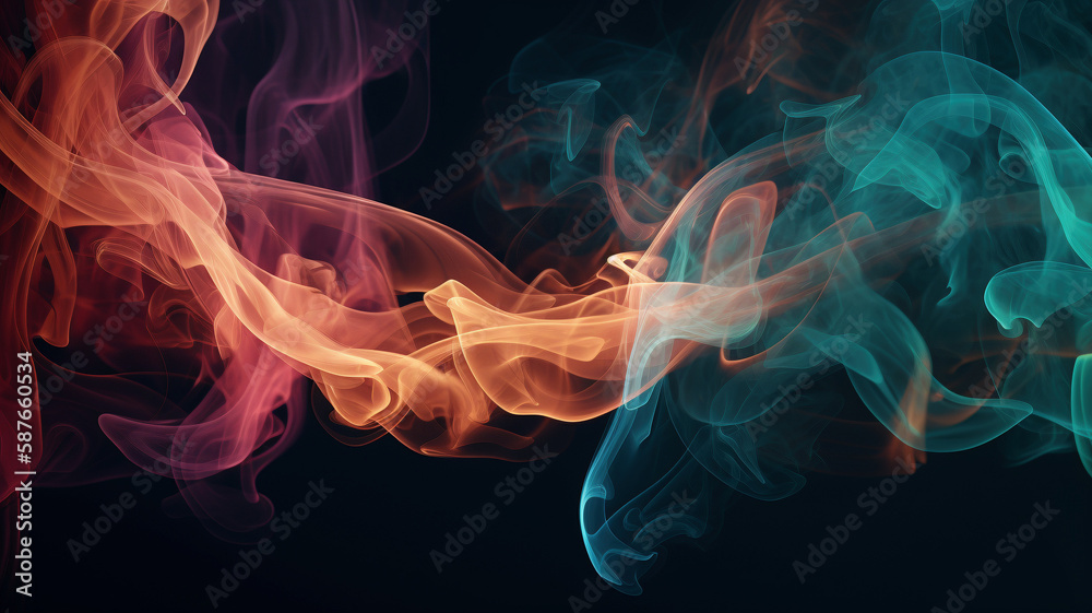 Obraz premium abstract wallpaper vibrant flames and smoke