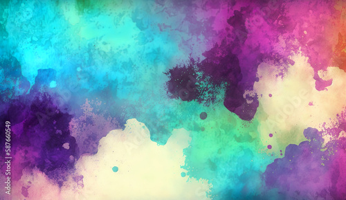 Abstract watercolor grunge background, Generative AI