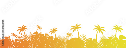sfondo, piante, vegetazione tropicale lussureggiante,