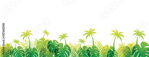 sfondo, piante, vegetazione tropicale lussureggiante,