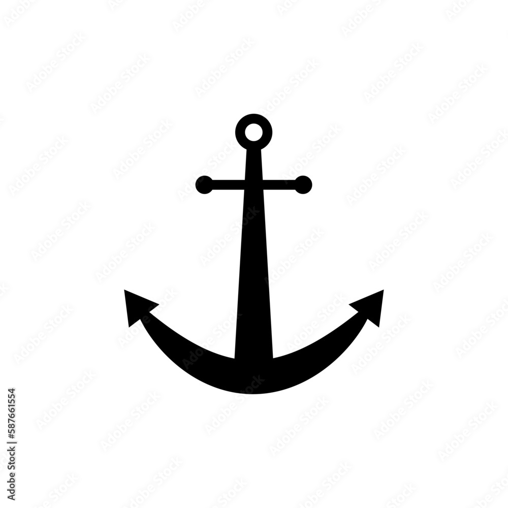 ship anchor logo icon silhouette ship anchor logo icon silhouette