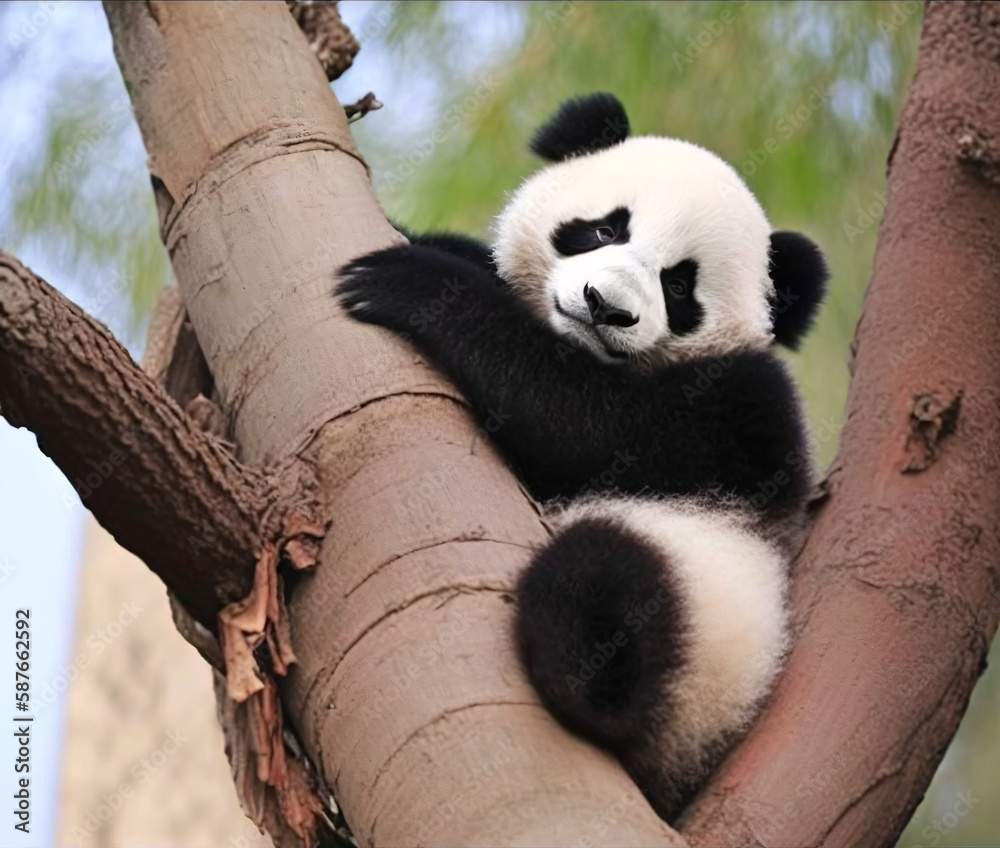 Obraz premium 赤ちゃんパンダ | baby panda Generative AI