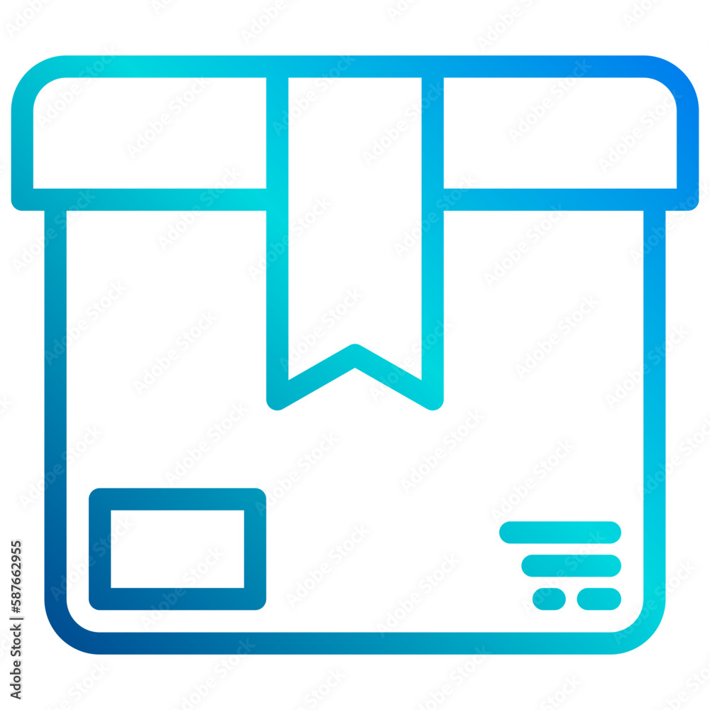 Box gradient line icon Box gradient line icon