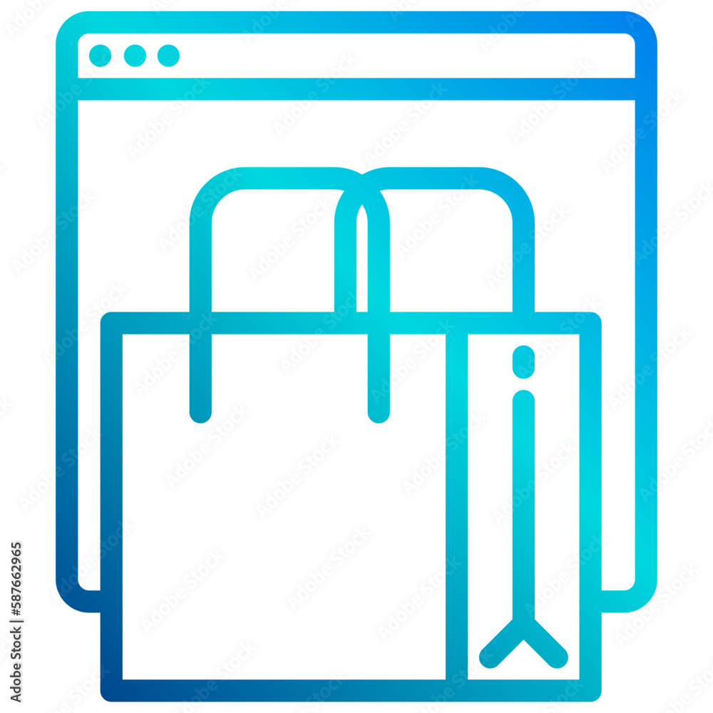 Online shop gradient line icon Online shop gradient line icon