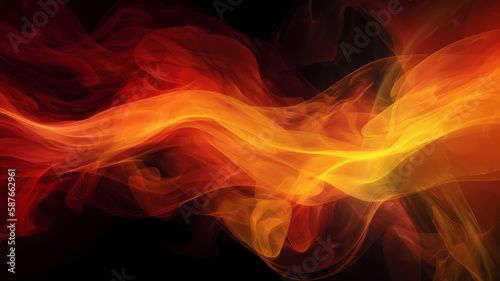 Wallpaper fire lames smoke vibrant modern © Martin