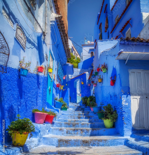 The blue town