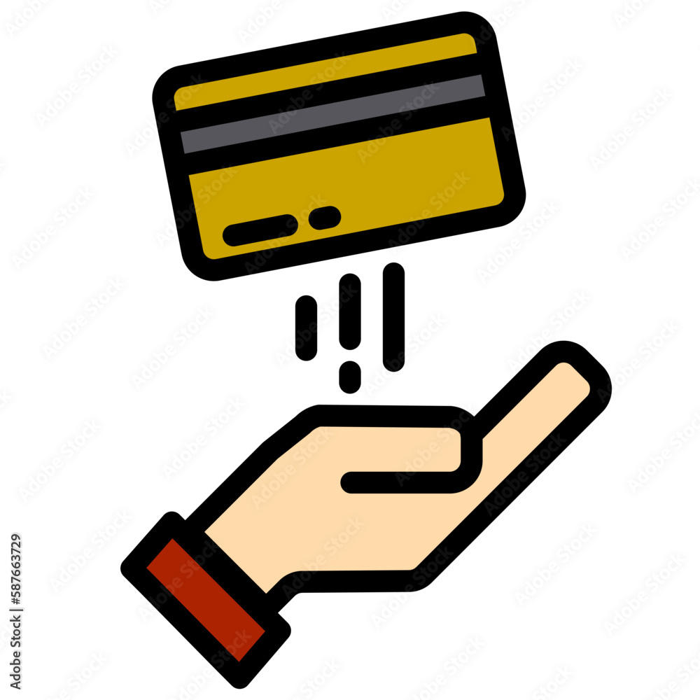 Credit card filled outline icon