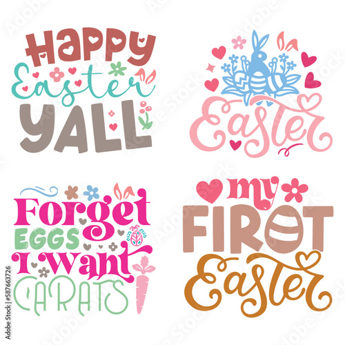 Boho Retro Style Happy Easter s Day SVG And T-shirt Design Bundle  Christain Jesus SVG Quotes Design t shirt Bundle  Easter Vector EPS Editable Files  can you download this Design Bundle