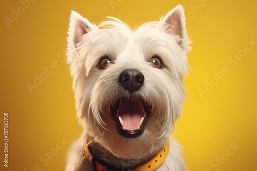 Smiling puppy dog. Generate Ai