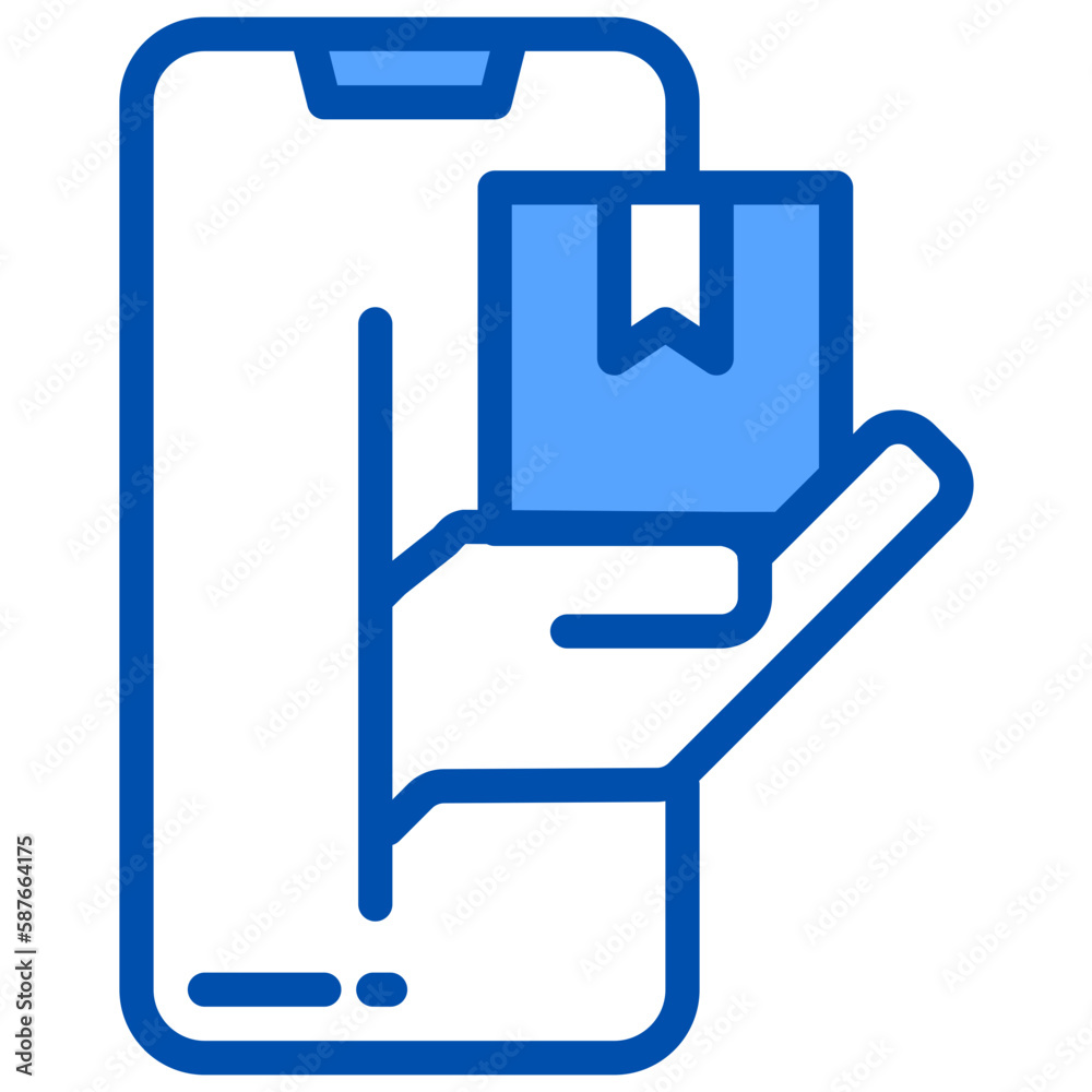 Shiping blue outline icon Shiping blue outline icon