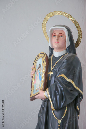 Canvas Print Saint Faustina Divine Mercy catholic religious statue